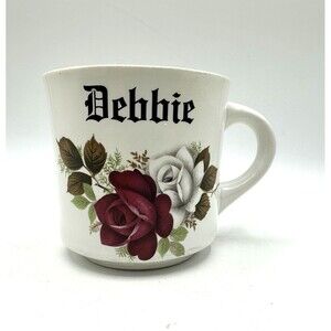 Vintage Papel "Debbie" Coffee Mug Old English Roses Leaves